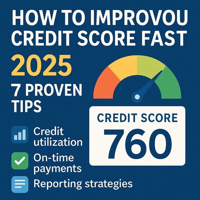 How to improve your credit score fast - 2025 guide with 7 tips to boost FICO score quickly through credit utilization, on-time payments, and reporting strategies